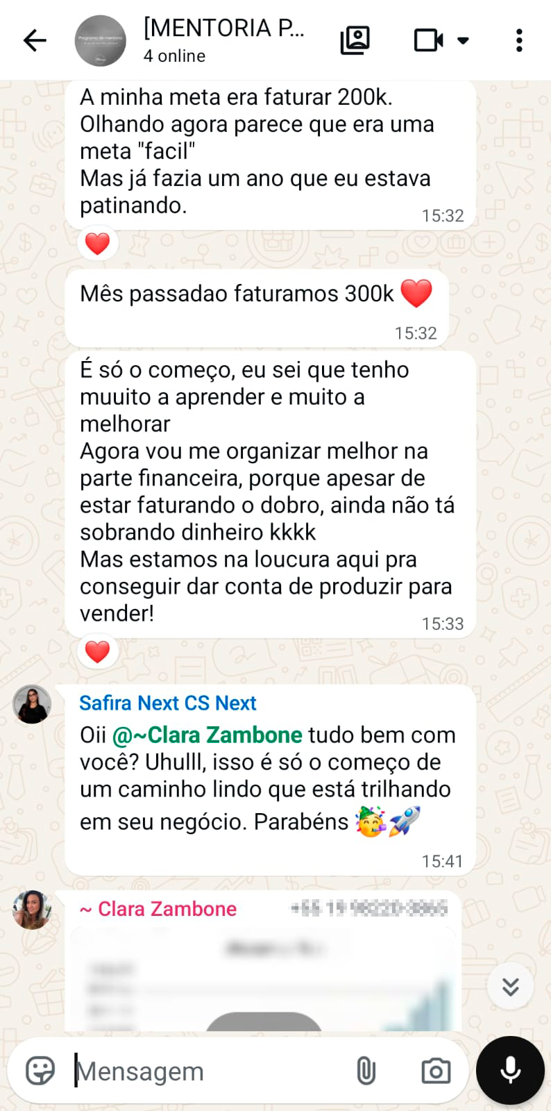 Resultado de aluno Next
